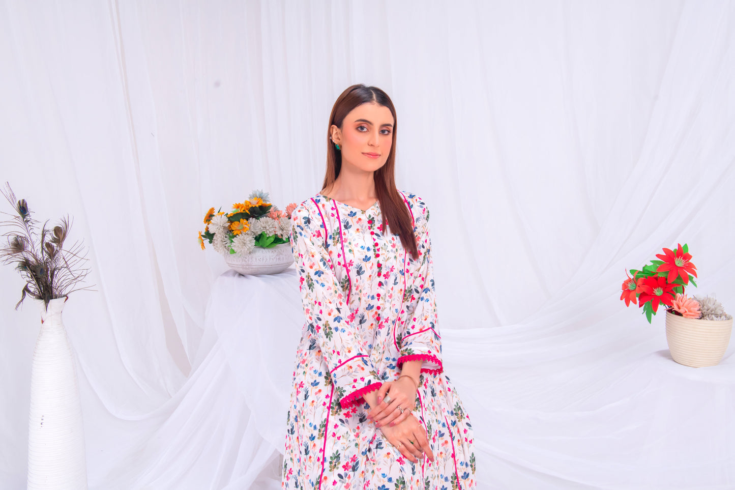 2 PC Premium Stitched Suit - Noor 022