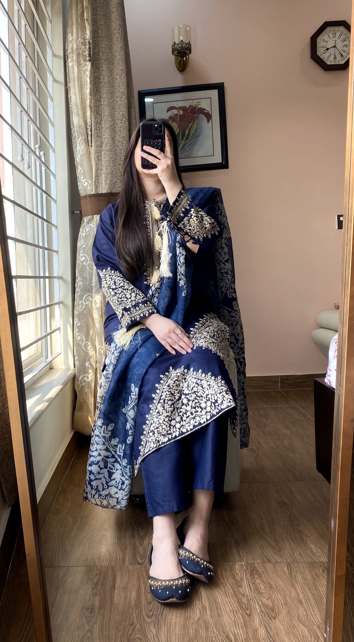 3 Piece Embroidered Cotton Lawn Stitched Dress - 117