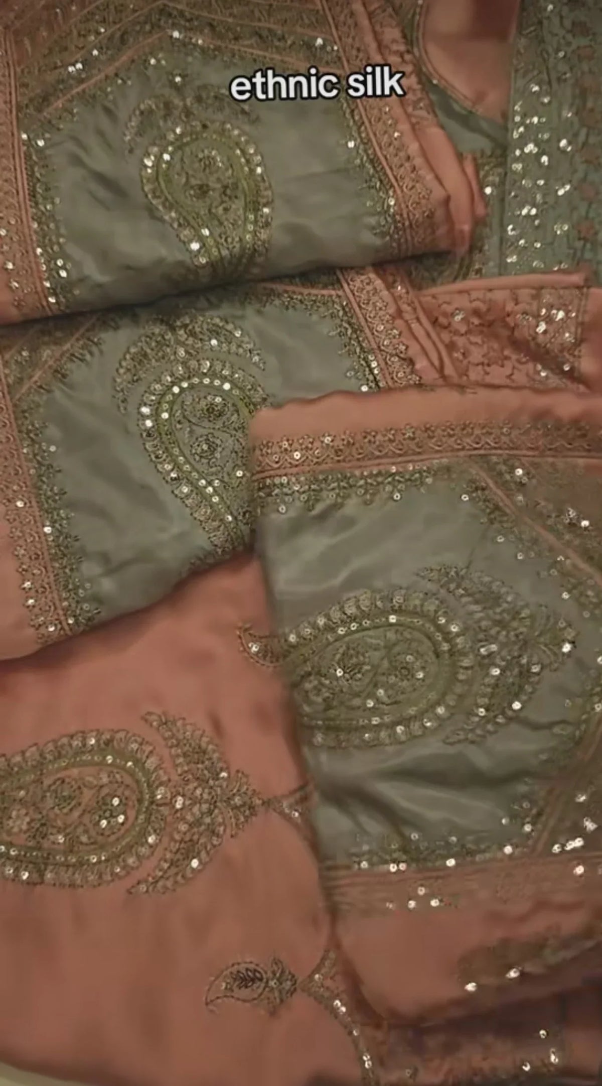 2 Piece Ethnic Dress with Applic, Hit code-304