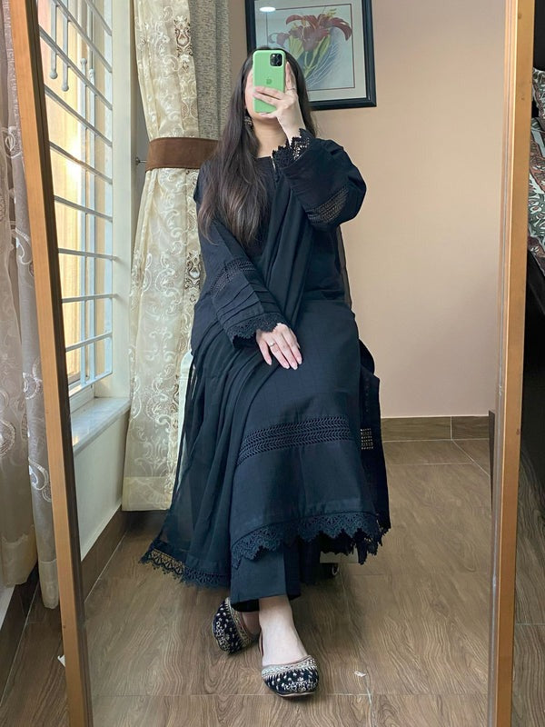 3 Piece - Soft Khaddar Stitched