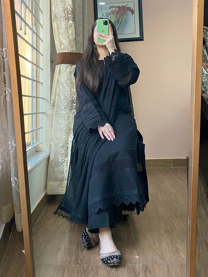 3 Piece - Soft Khaddar Stitched