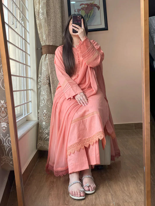 3 Piece Pure Lawn Stitch Suit 204