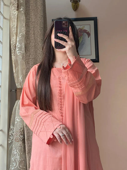 3 Piece Soft Cambric Stitch Suit 204