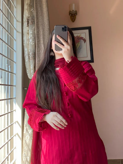 3 Piece Pure Lawn Stitch Suit 207