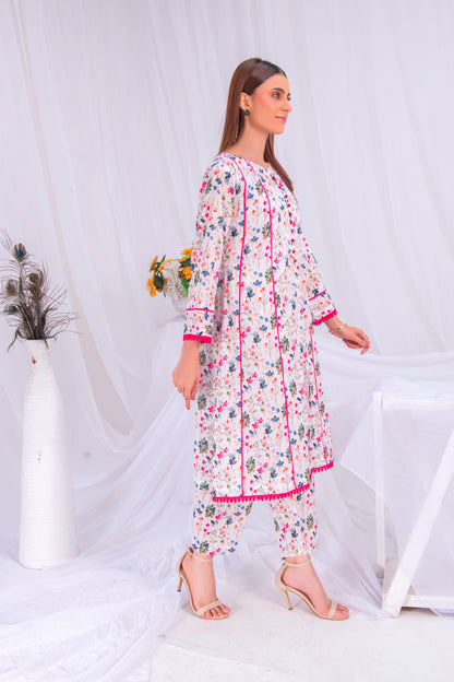 2 PC Premium Stitched Suit - Noor 022