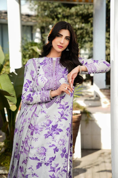 Pure Lawn Embroidered 3 Piece Unstitched 600
