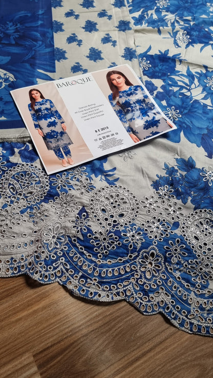 Iznik Linen Embroidered 3 Piece Unstitched 606