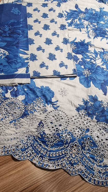 Iznik Linen Embroidered 3 Piece Unstitched 606