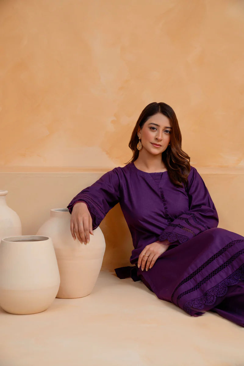 3 Piece - Slub Khaddar Stitched Dress-223