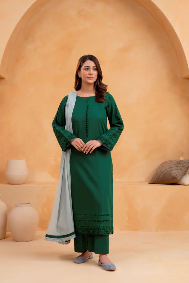 3 Piece - Slub Khaddar Stitched Dress-225