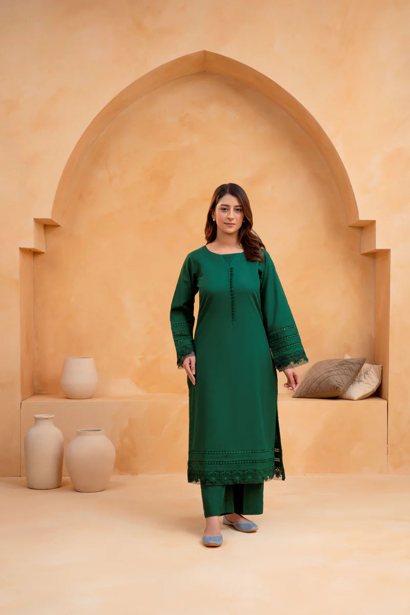 3 Piece - Slub Khaddar Stitched Dress-225