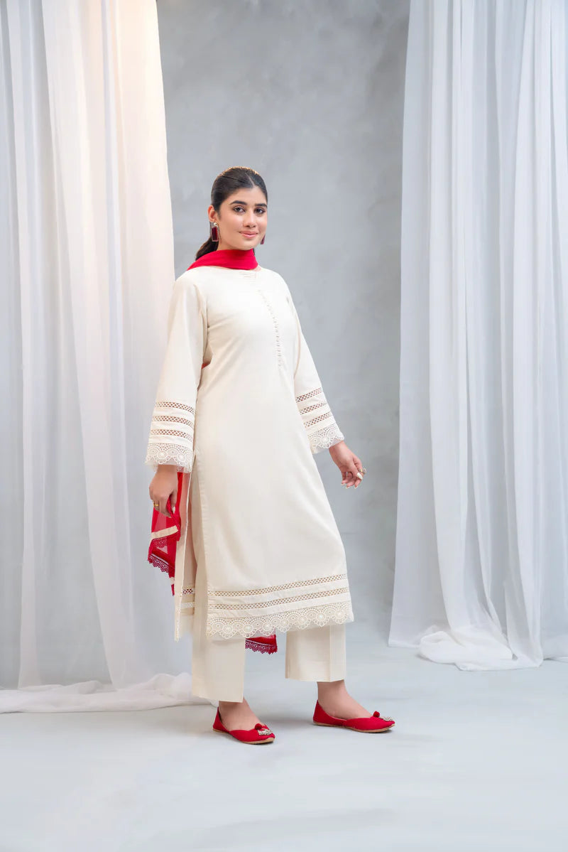 3 Piece - Slub Khaddar Stitched Dress-227