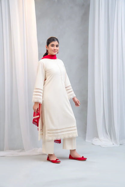 3 Piece - Slub Khaddar Stitched Dress-227