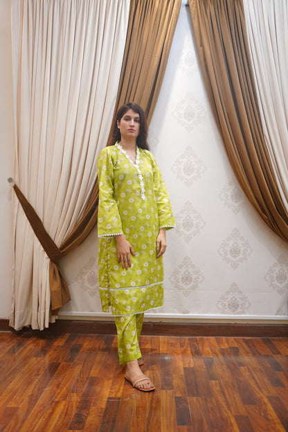 2 Piece Premium Pure Lawn Stitched Suit