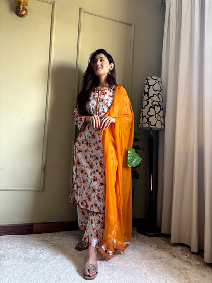 3 Piece - Lawn Printed Stitched Dress - 079