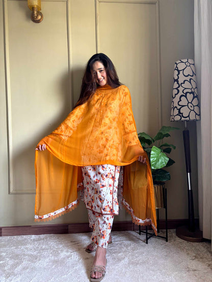 3 Piece - Lawn Printed Stitched Dress - 079