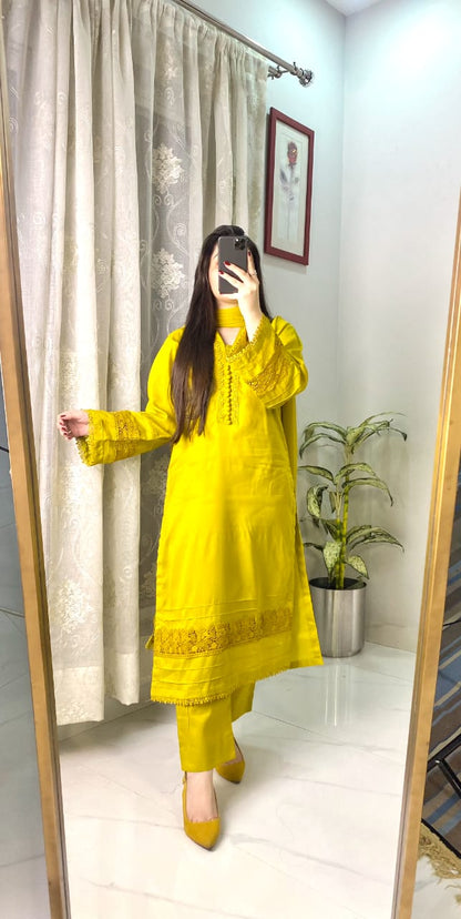 3 Piece - Lawn Stitched Dress-200