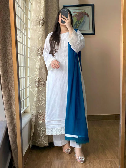 3 Piece - Pure Lawn Stitched Dress-209