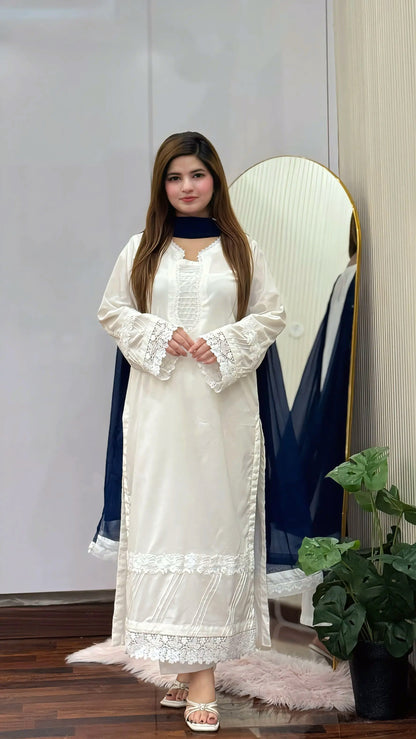 3-Piece Premium Lawn Stitched Suit-298