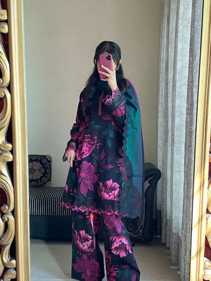 3-Piece Premium Lawn Stitched Dress-228