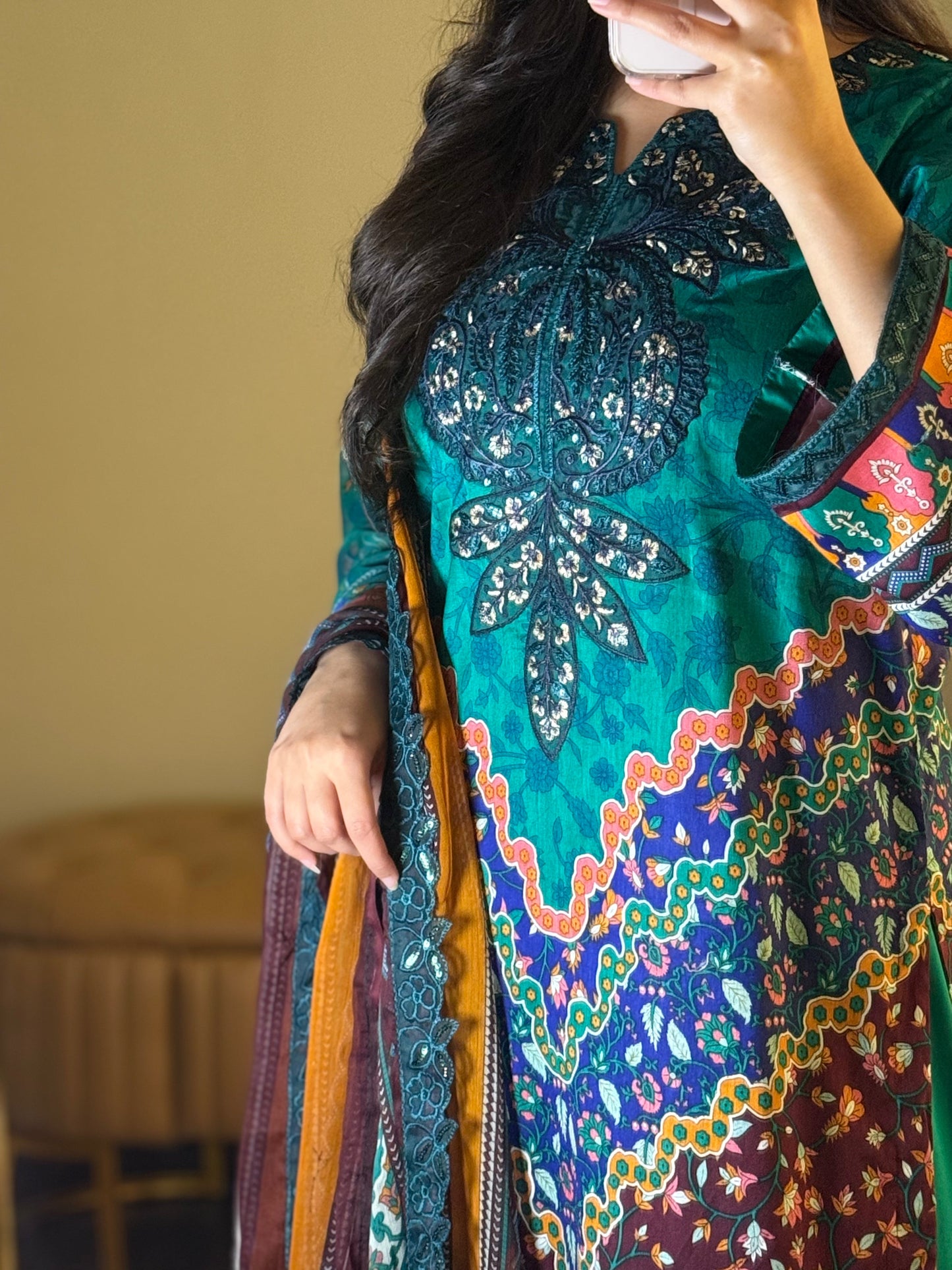 3-Piece Premium Lawn Stitched Dress-248