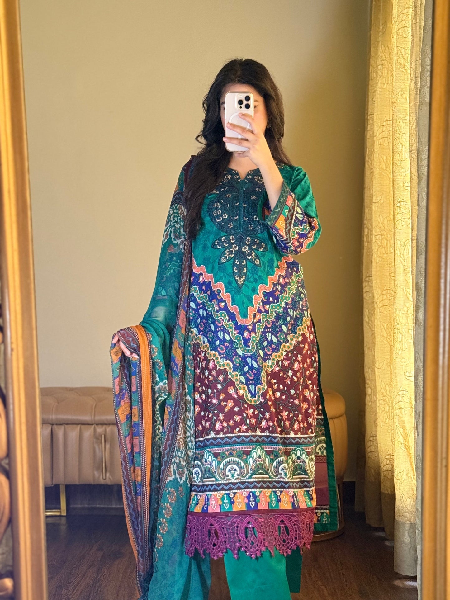 3-Piece Premium Lawn Stitched Dress-248