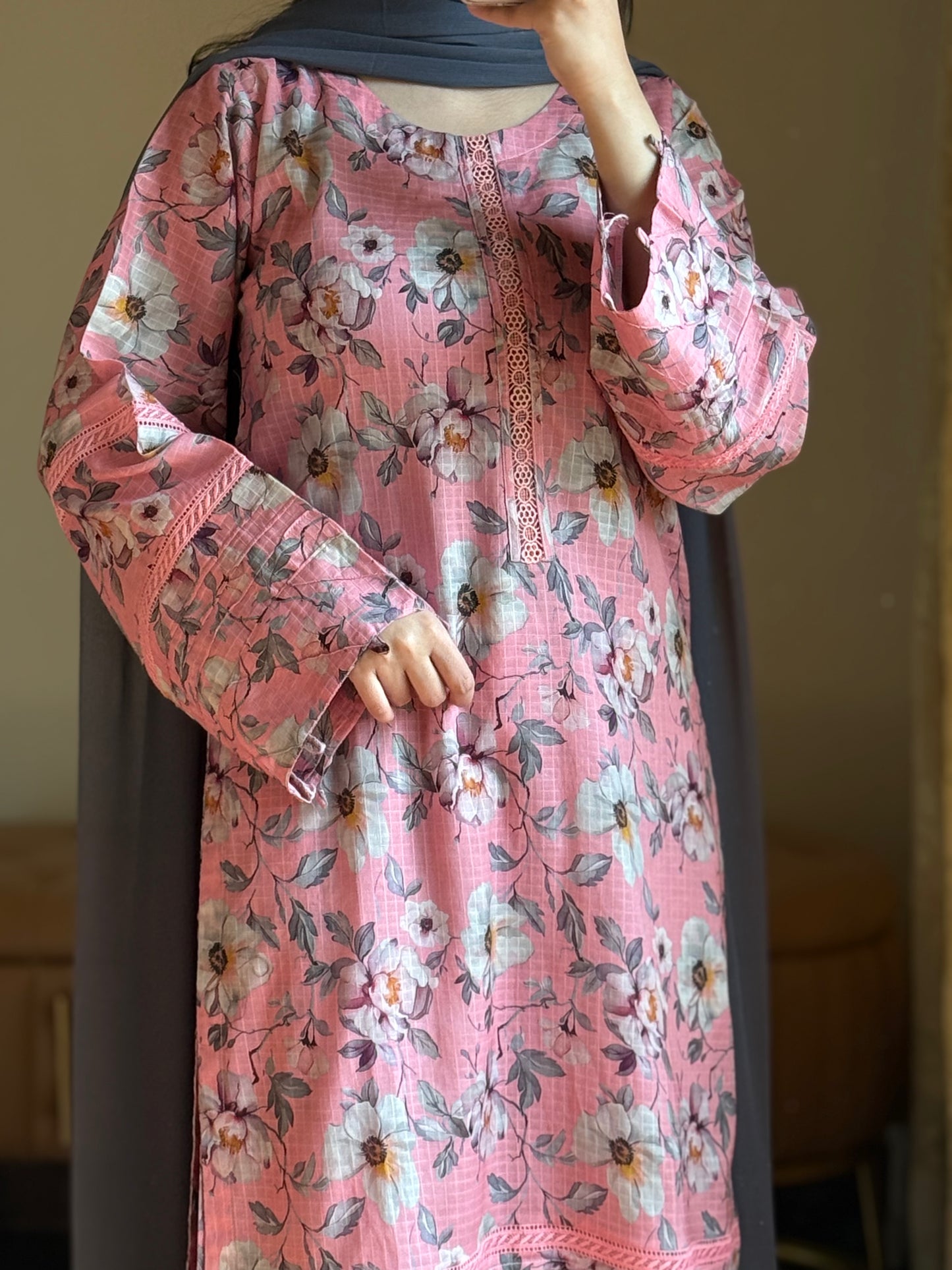 3-Piece Dobby Lawn Stitched Dress - 249