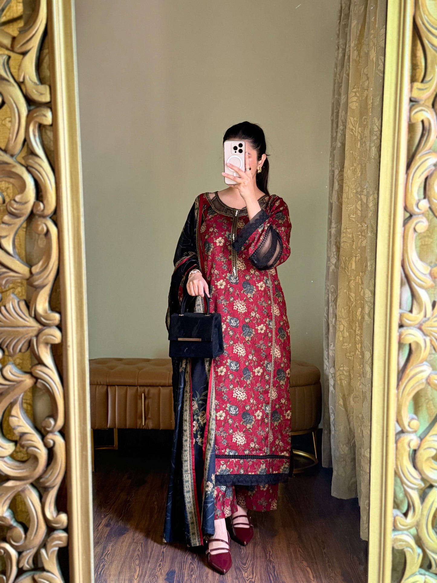 3-Piece Premium Lawn Stitched Dress -255