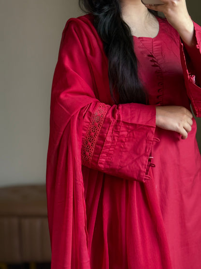 3-Piece Premium Lawn Stitched Suit-259