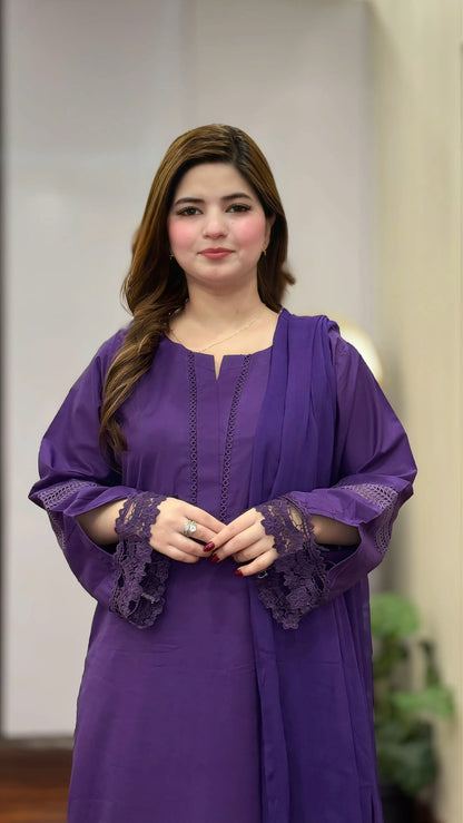 3-Piece Premium Lawn Stitched Suit-287
