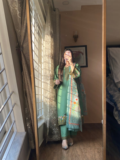 3-Piece Embroidered Lawn Stitched Dress - 115