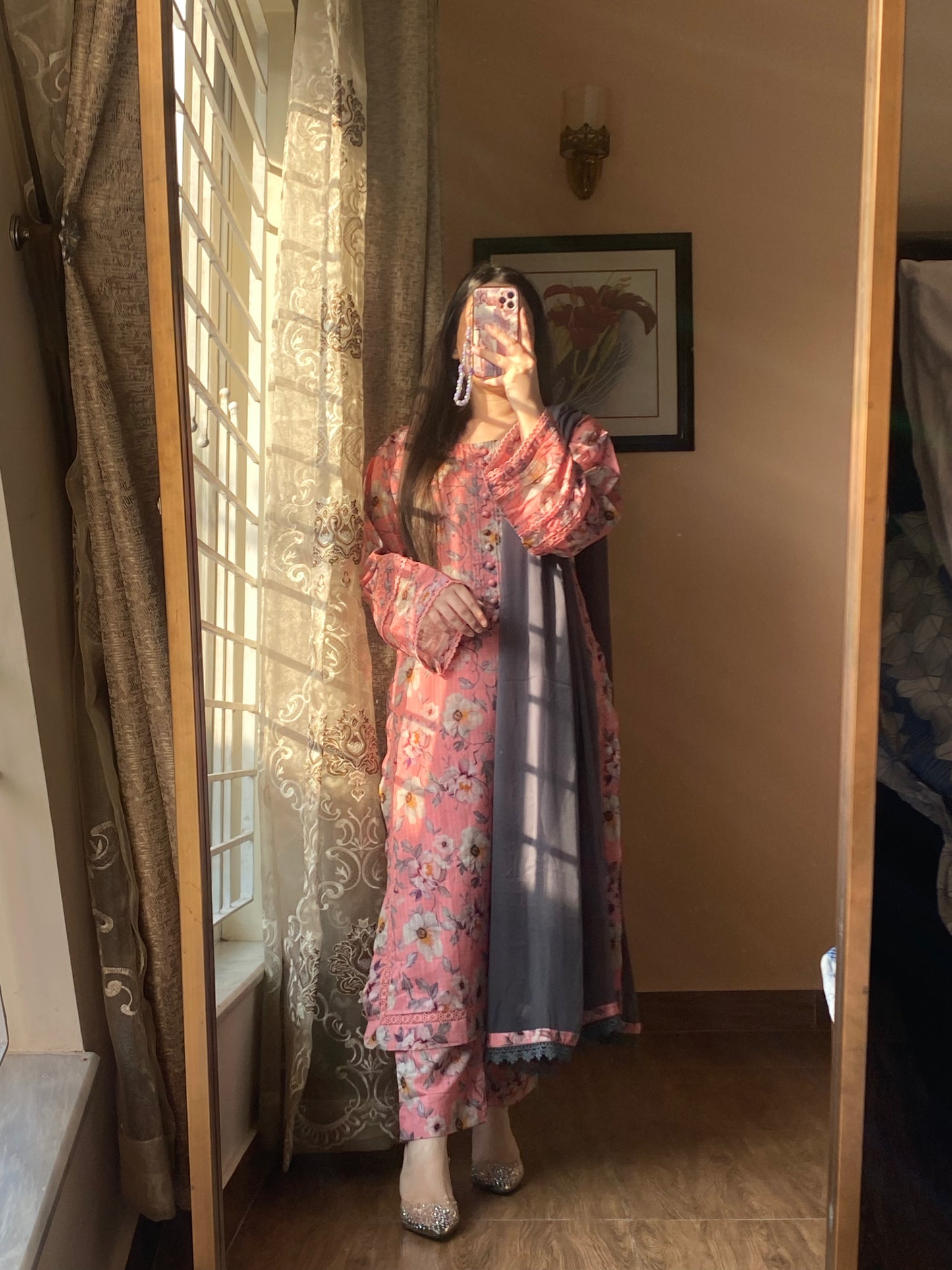 3 Piece -Premium Dobby Lawn Stitched Dress - 237