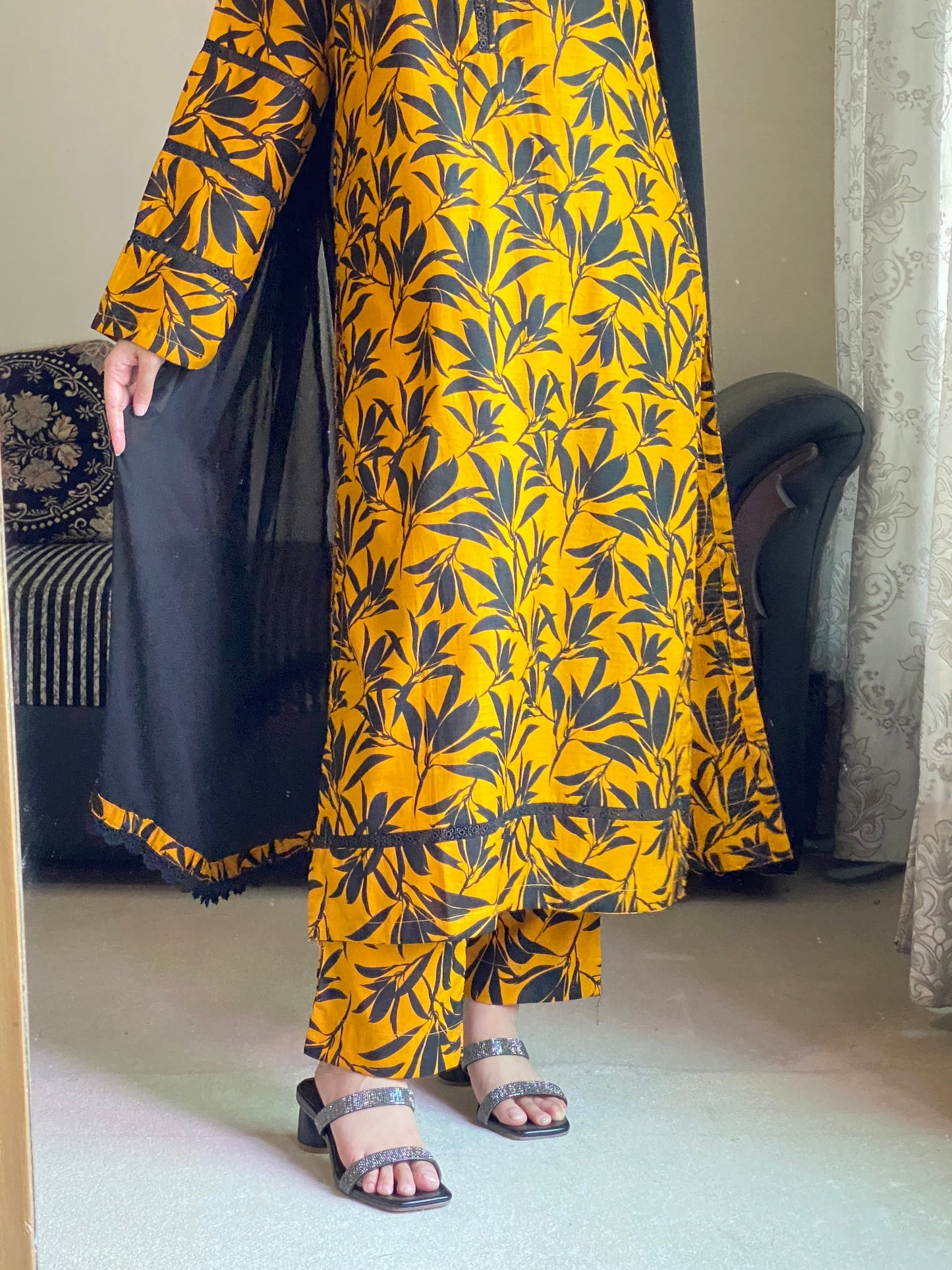 3-Piece Dobby Lawn Stitched Dress - 241