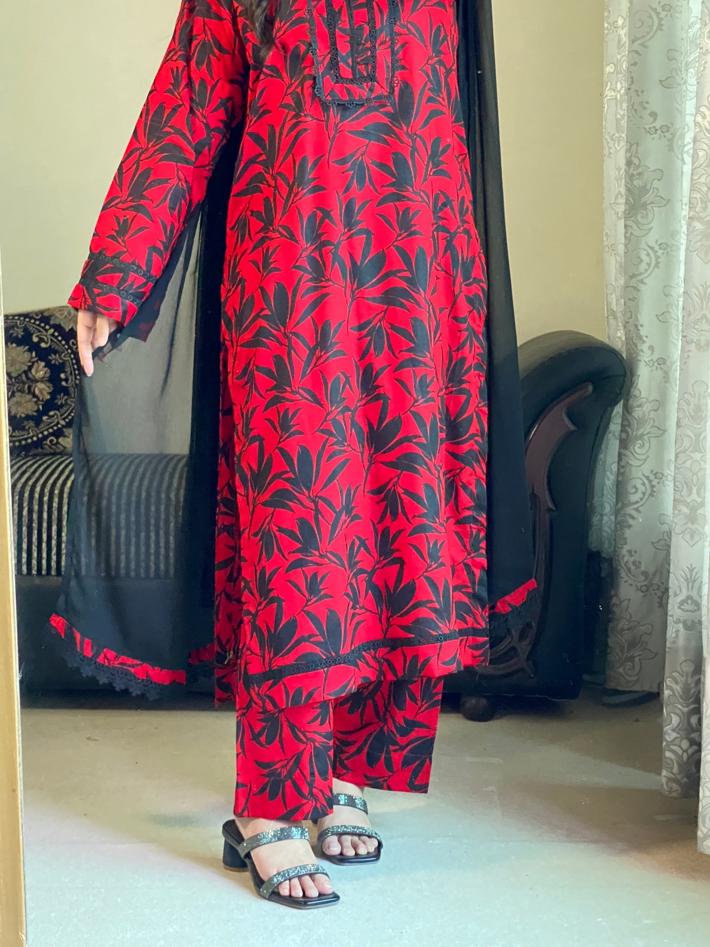 3-Piece Dobby Lawn Stitched Dress - 242