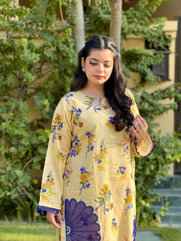 2 PC Khaddar Stitched Suit - 041