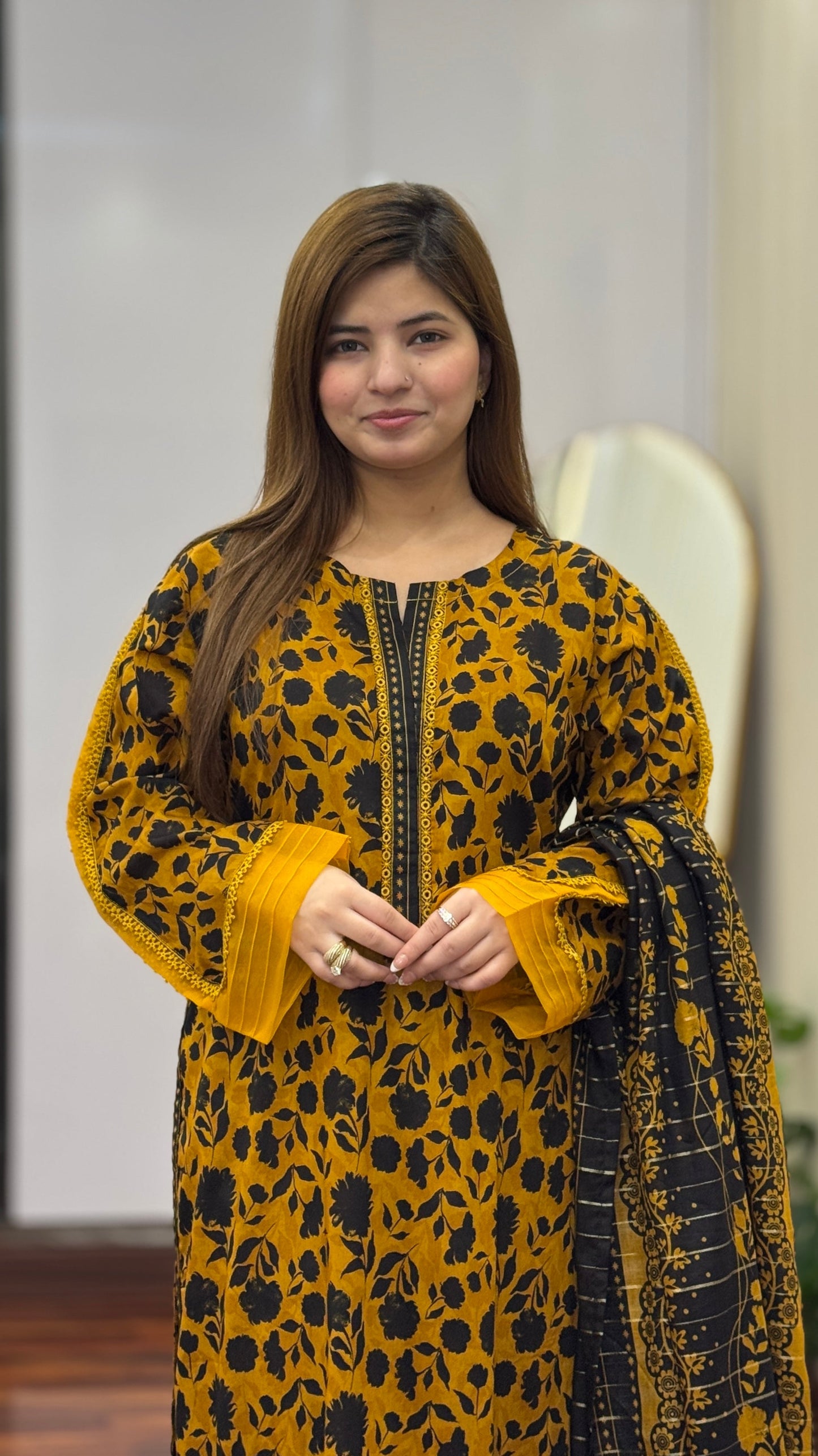3 Piece - Printed Lawn Stitched Suit-295