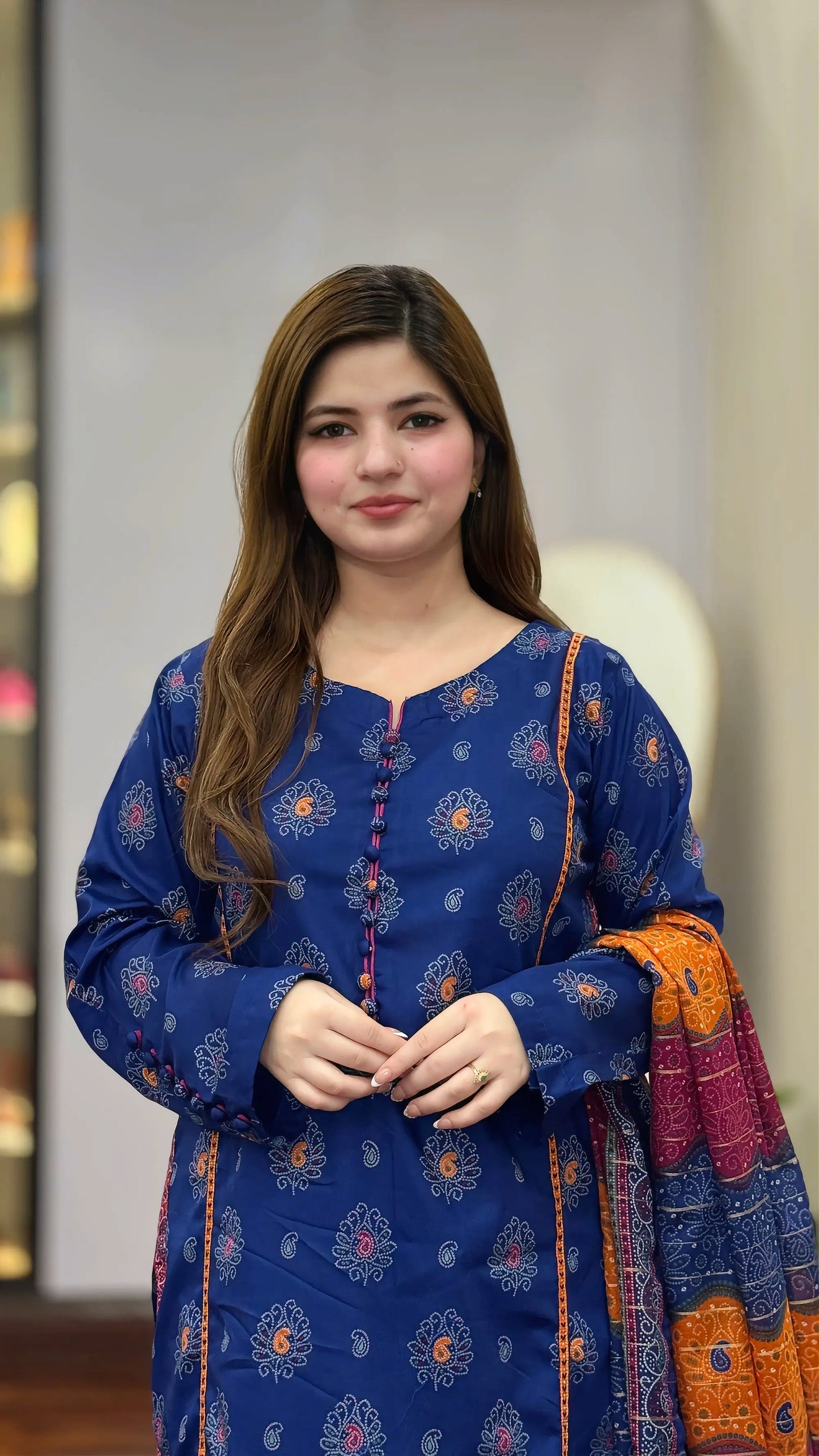 3 Piece - Printed Lawn Stitched Suit-296