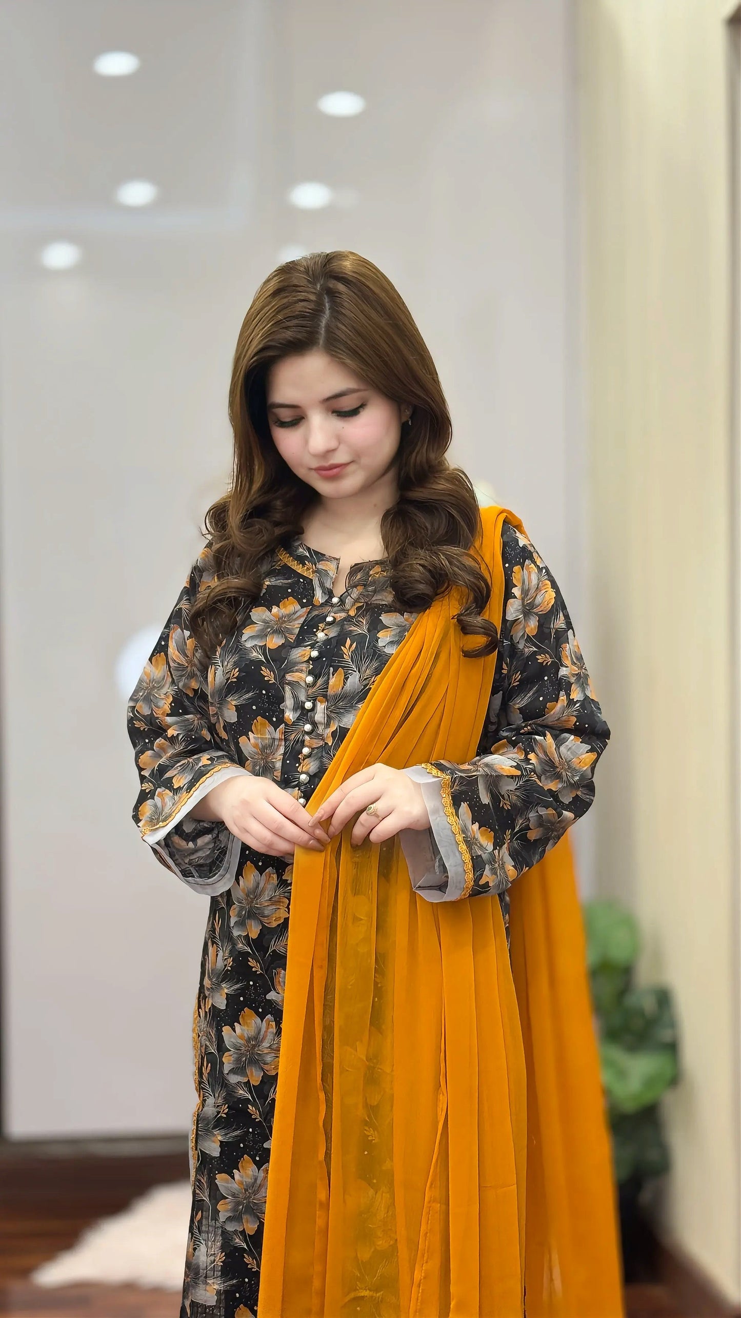3-Piece Dobby Lawn Stitched Dress - 253