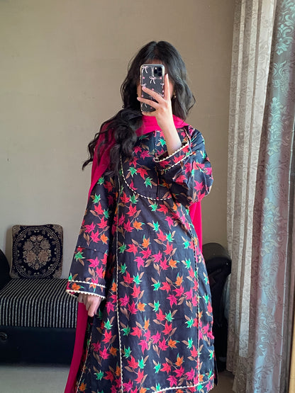 3 Piece-Bana Dora Lawn Stitched Dress- 90