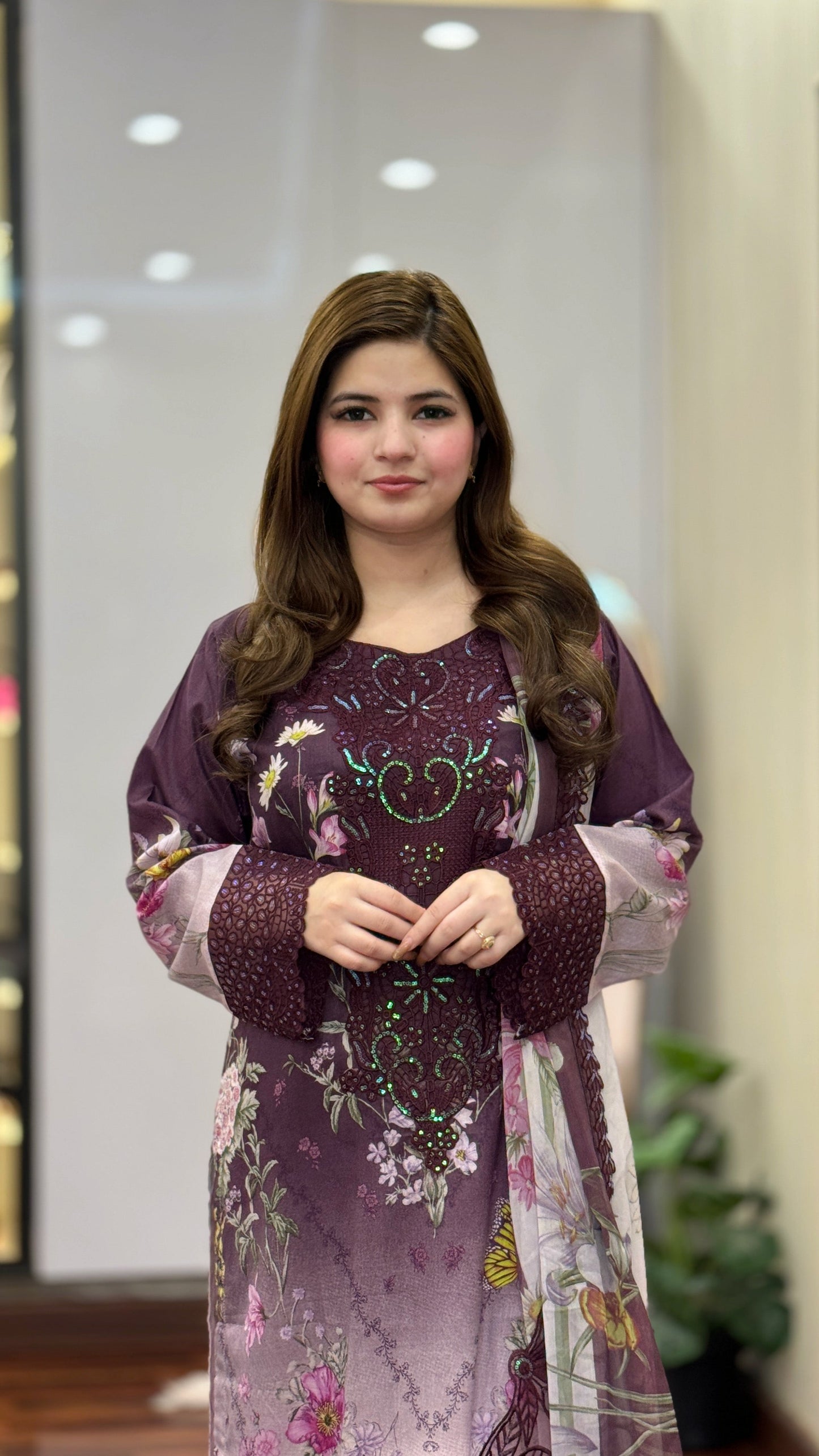 3 Piece - Embroidered Pure Lawn Suit-273