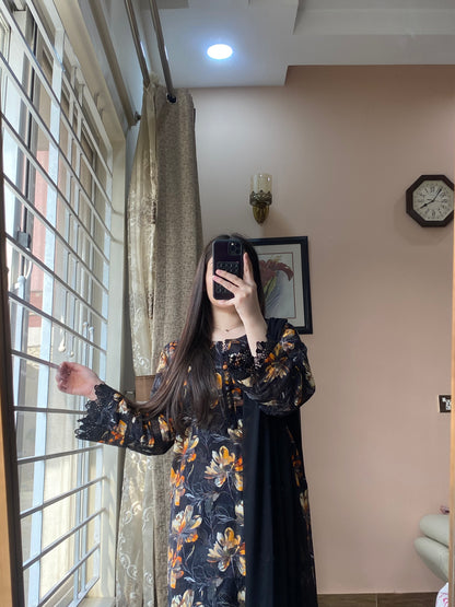 3 Piece - Lawn Bana Dora Stitched Dress-086