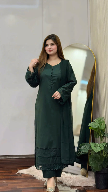 3-Piece Pure Lawn Stitched Suit-297