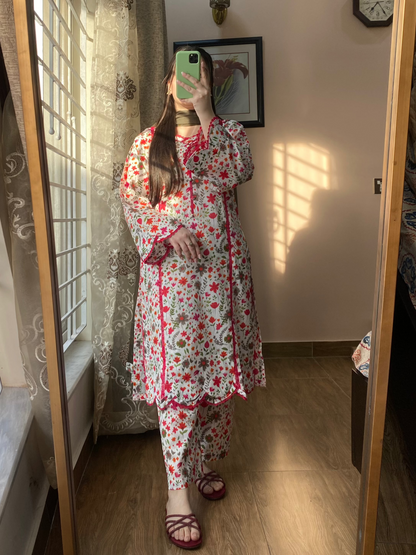 3 Piece - Pure Lawn Stitched Suit - 072