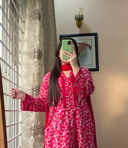 3 Piece - Pure Lawn Stitched Suit - 071