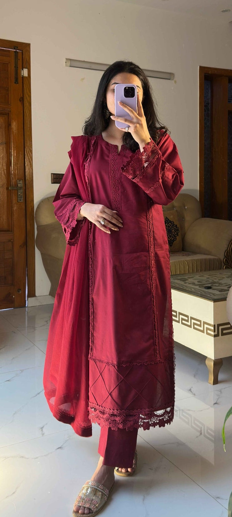 3-Piece Premium Lawn Stitched Suit-289