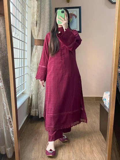 3 Piece - Pure Lawn Stitched Dress-105