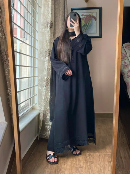 3-Piece Plain Khaddar Dress Stitched-212