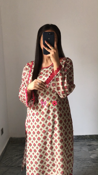 2 PC printed Stitched Suit - noor 29