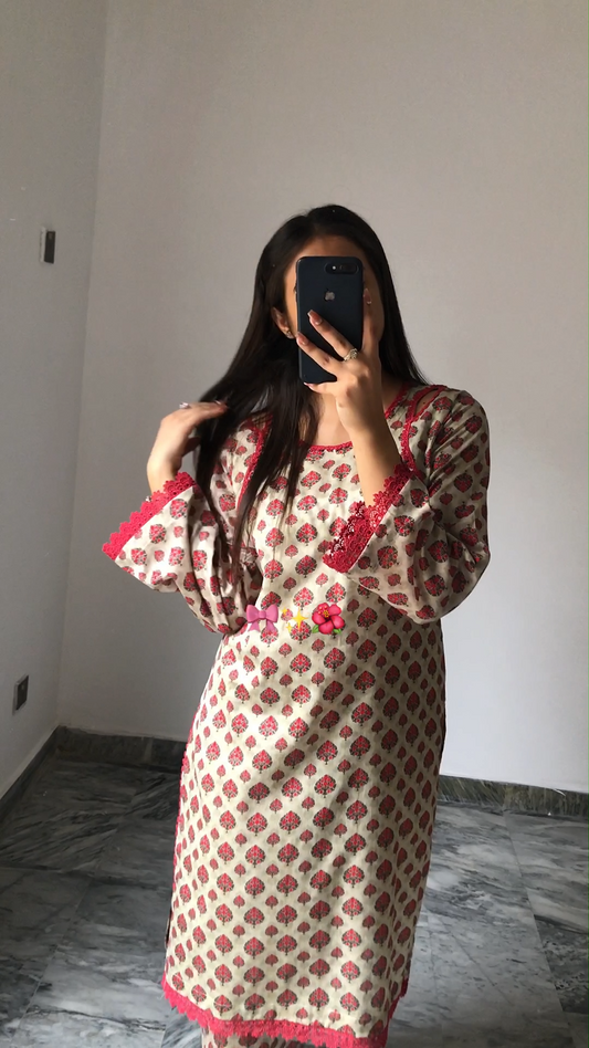 2 Piece Premium Pure Lawn Stitched Suit