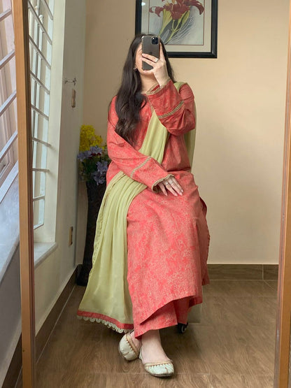 3 Piece - Pure Lawn Stitched Suit - 013